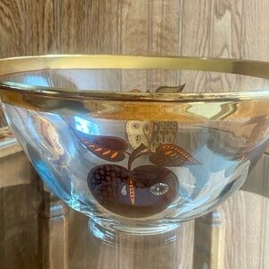 Vintage Georges Briard Forbidden Fruit Glass Bowl